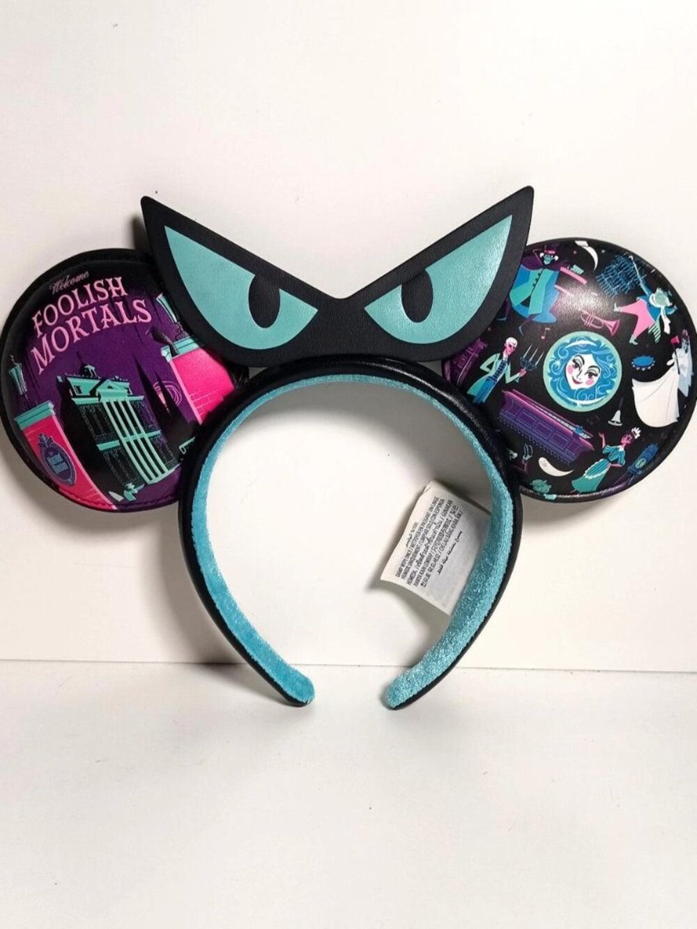 Disney Parks Haunted Mansion Glow in the Dark Eyes Ear Headband Foolish Mortals